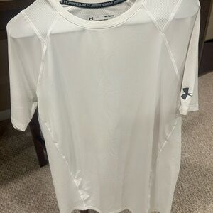 Under Armour White Short Sleeve Performance Tee